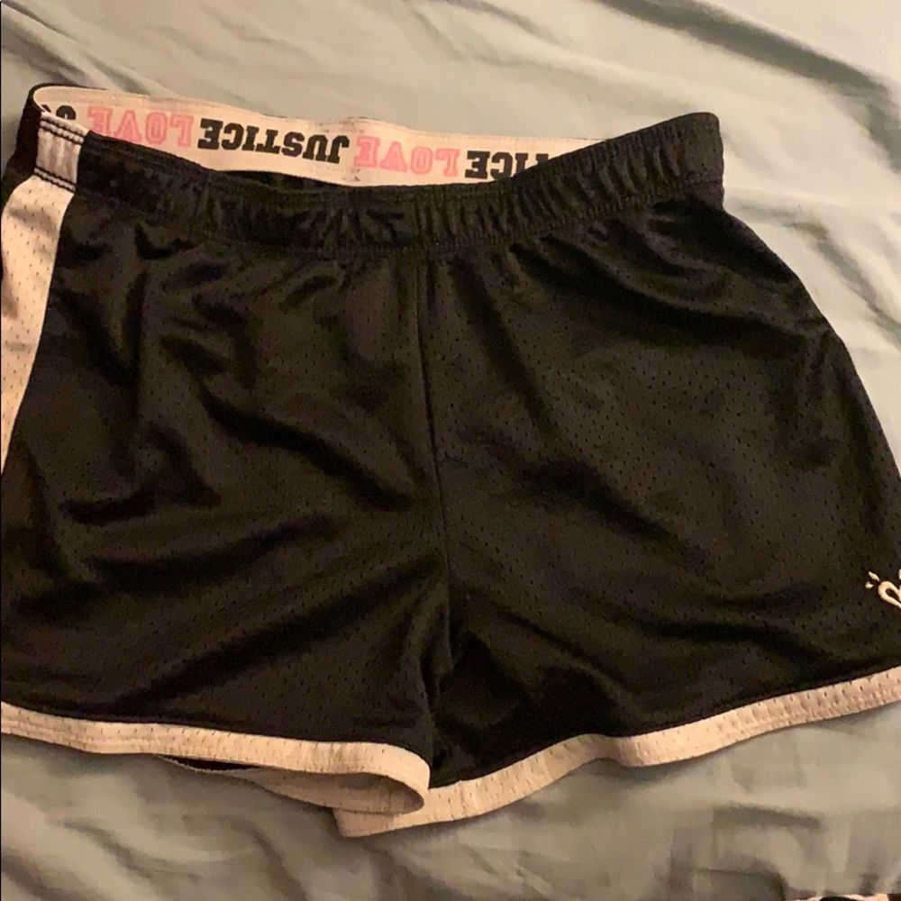 black justice sport shorts